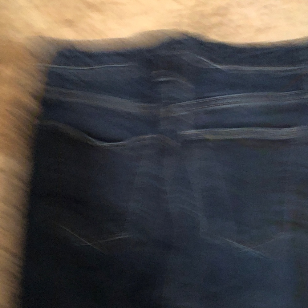 Universal Thread Dark Blue Wide Leg Jeans with Raw Hem - Picture 4 of 5